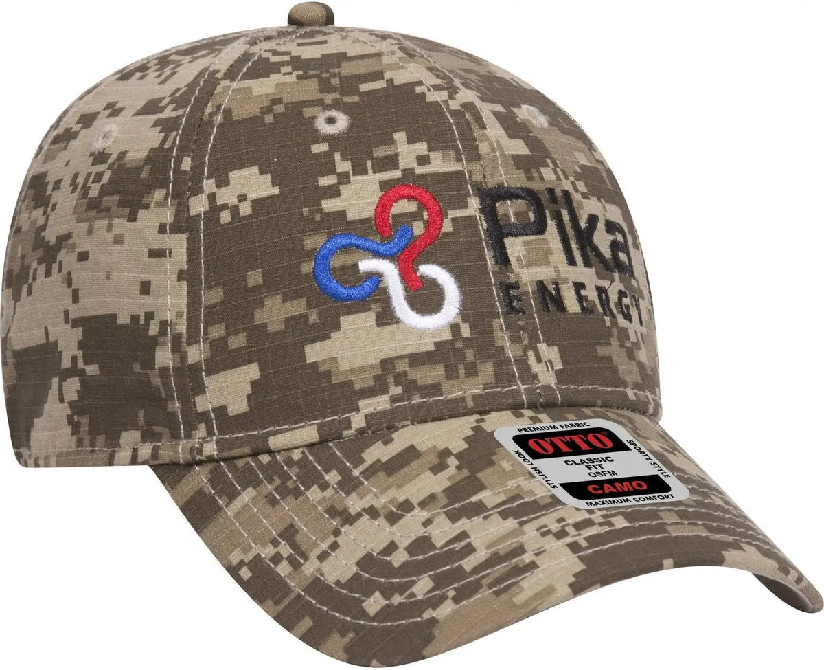 Otto 78-353 Camouflage 6 Panel Low Profile Baseball Cap - Kha/d.ol.grn/d.kha - 1/2’’ - 7 5/8’’