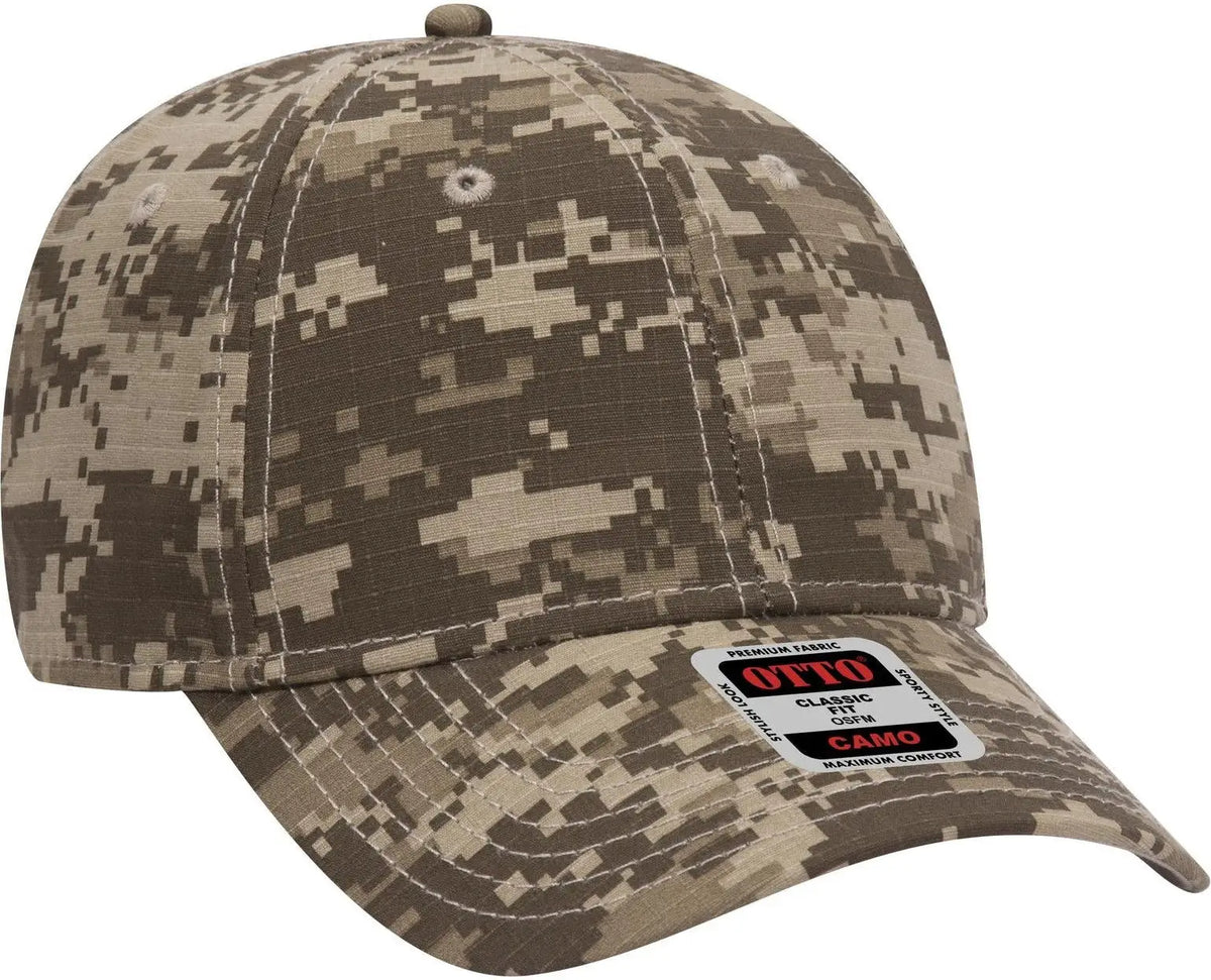 Otto 78-353 Camouflage 6 Panel Low Profile Baseball Cap - Kha/d.ol.grn/d.kha - 1/2’’ - 7 5/8’’
