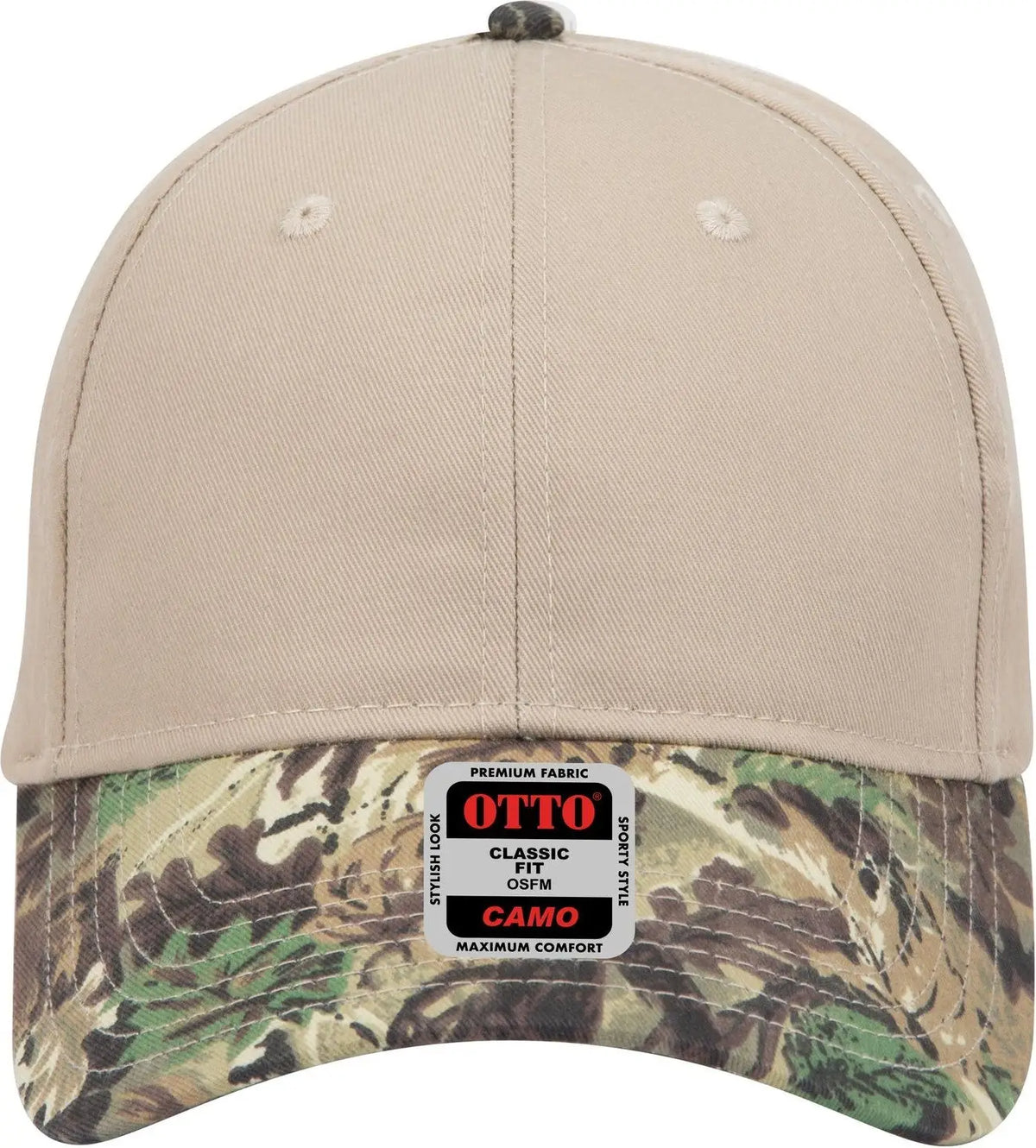 Otto 78-353 Camouflage 6 Panel Low Profile Baseball Cap - Lt.lod/brn/kly/kha - 1/2’’ - 7 5/8’’
