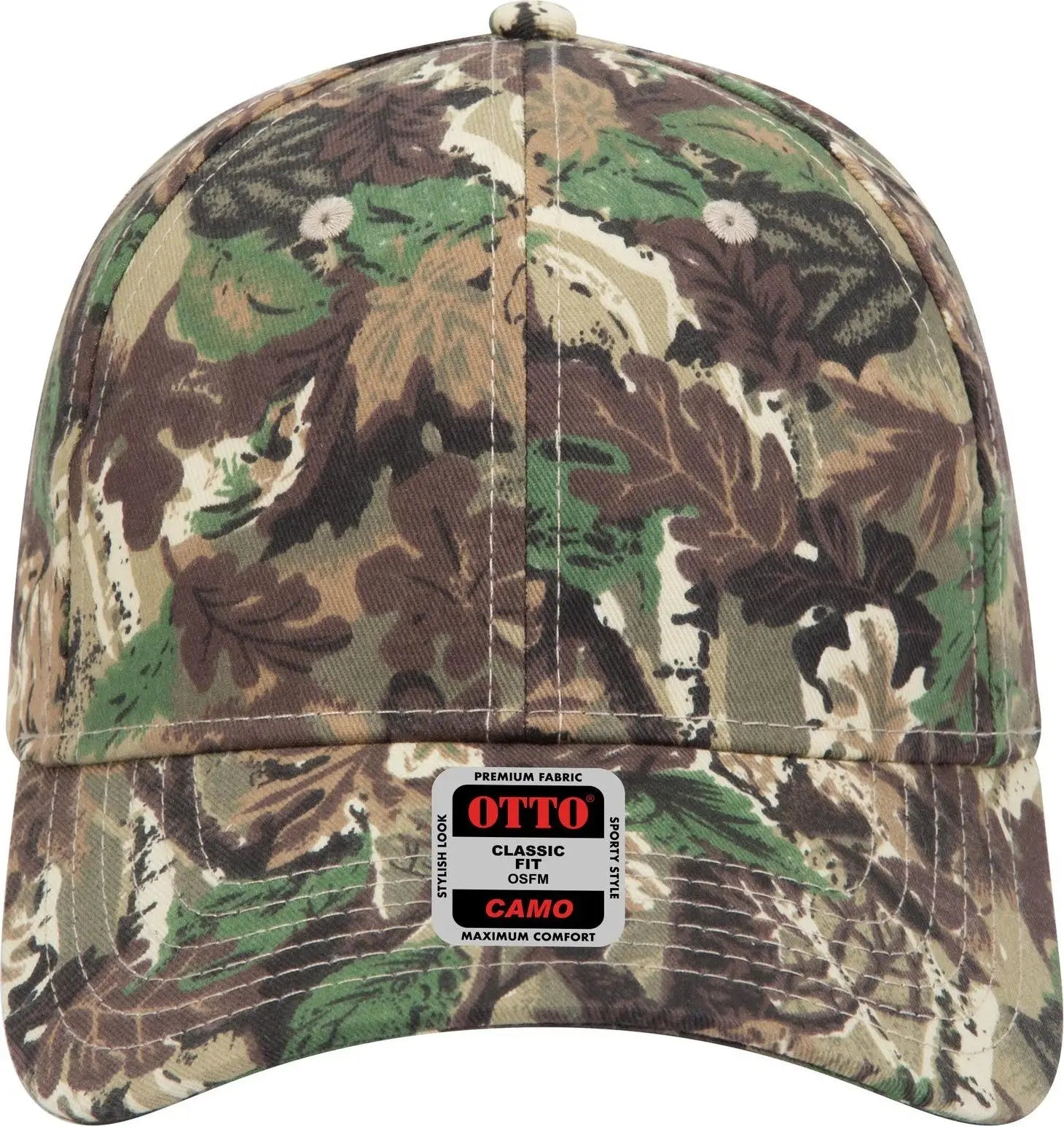 Otto 78-353 Camouflage 6 Panel Low Profile Baseball Cap - Lt.lod/brn/kly - 1/2’’ - 7 5/8’’