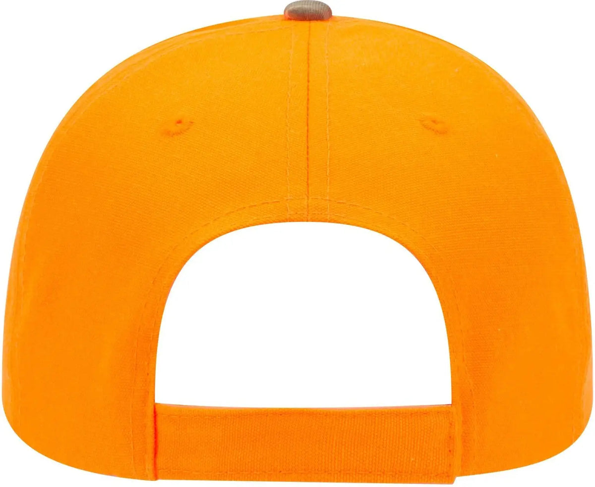 Otto 78-353 Camouflage 6 Panel Low Profile Baseball Cap - Kha/brn/lt.ol.grn/n.org - 1/2’’ - 7 5/8’’