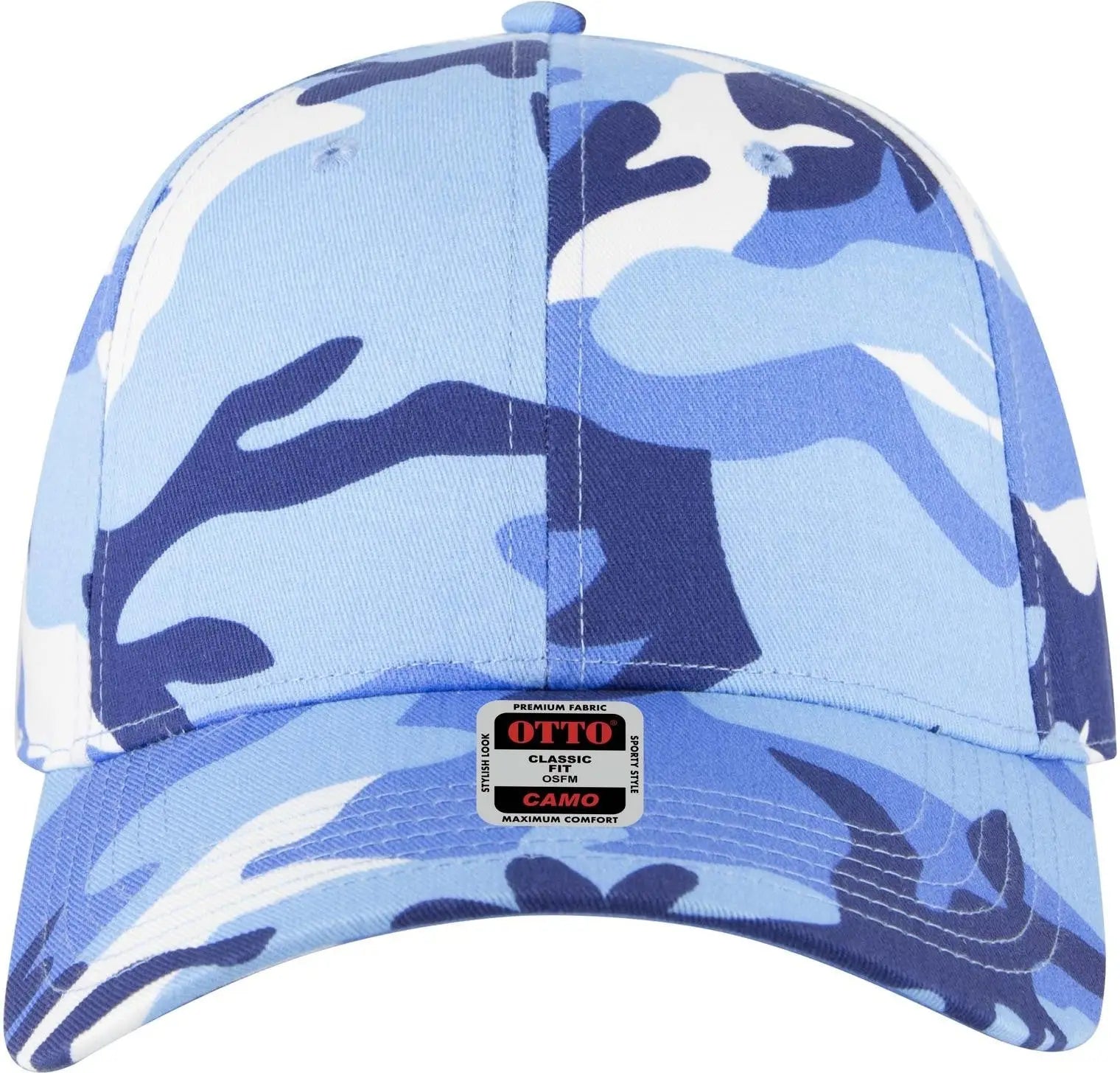 Otto 78-353 Camouflage 6 Panel Low Profile Baseball Cap - Aqua/lk Blu - 1/2’’ - 7 5/8’’