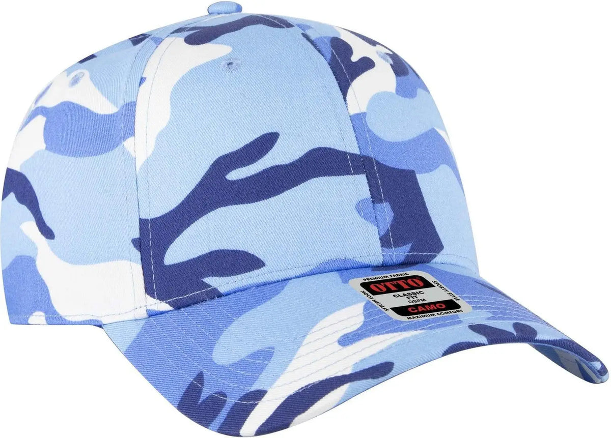 Otto 78-353 Camouflage 6 Panel Low Profile Baseball Cap - Aqua/lk Blu - 1/2’’ - 7 5/8’’