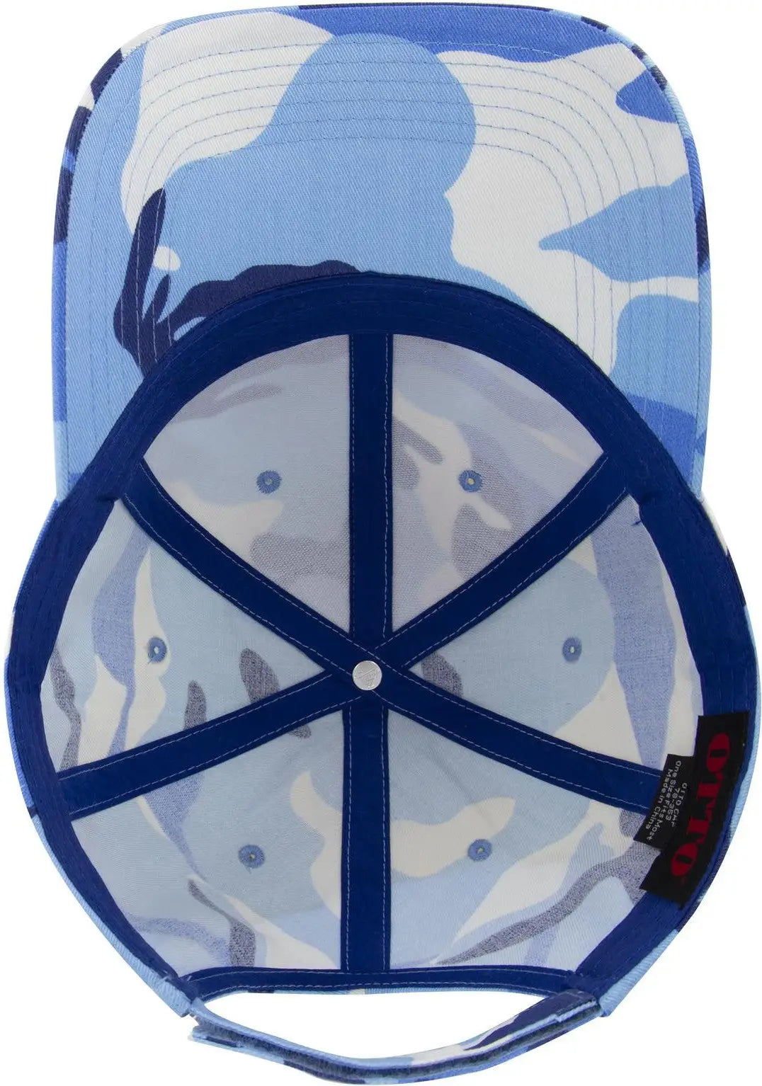 Otto 78-353 Camouflage 6 Panel Low Profile Baseball Cap - Aqua/lk Blu - 1/2’’ - 7 5/8’’
