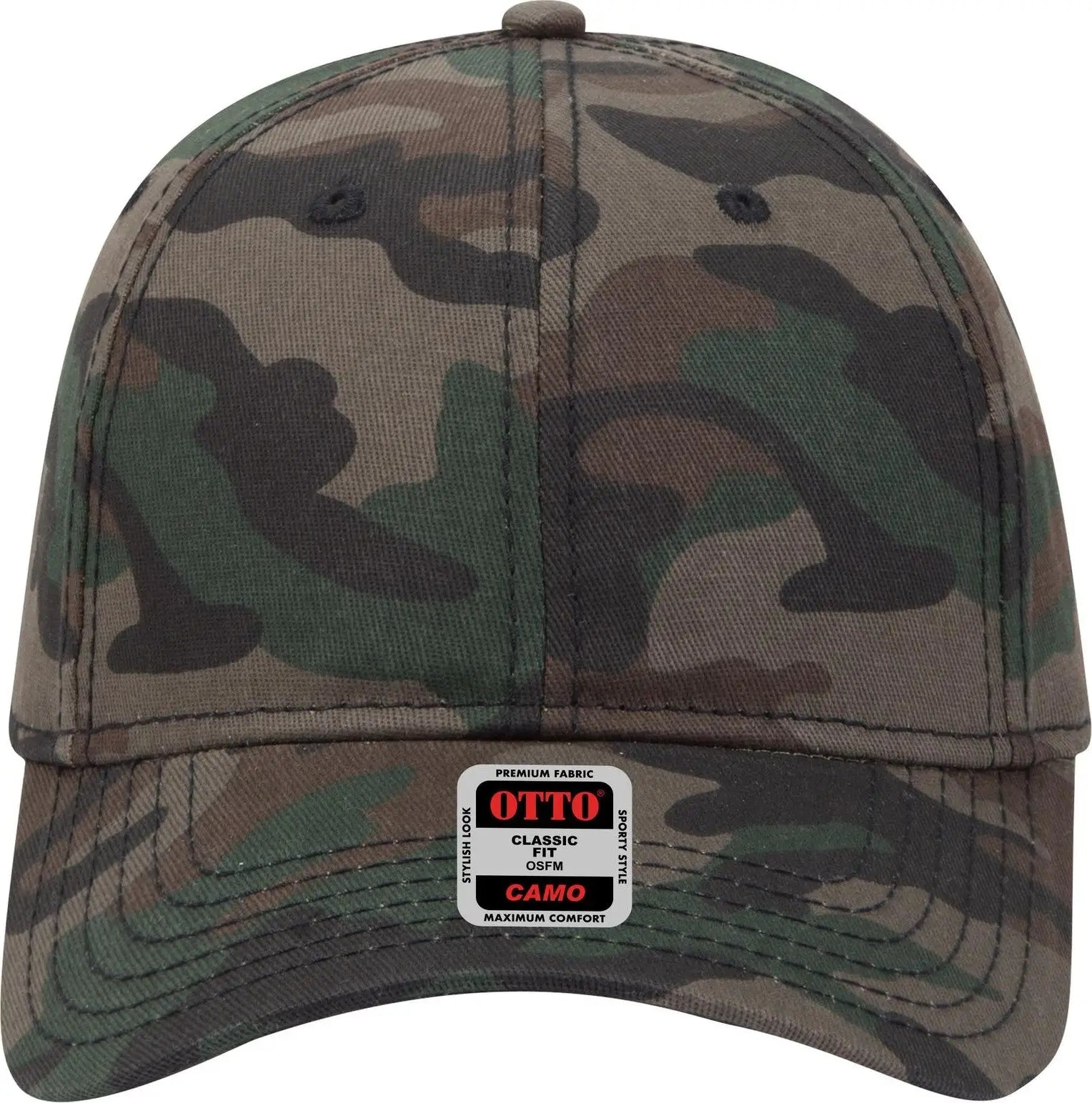 Otto 78-353 Camouflage 6 Panel Low Profile Baseball Cap - Camo 004 - 1/2’’ - 7 5/8’’