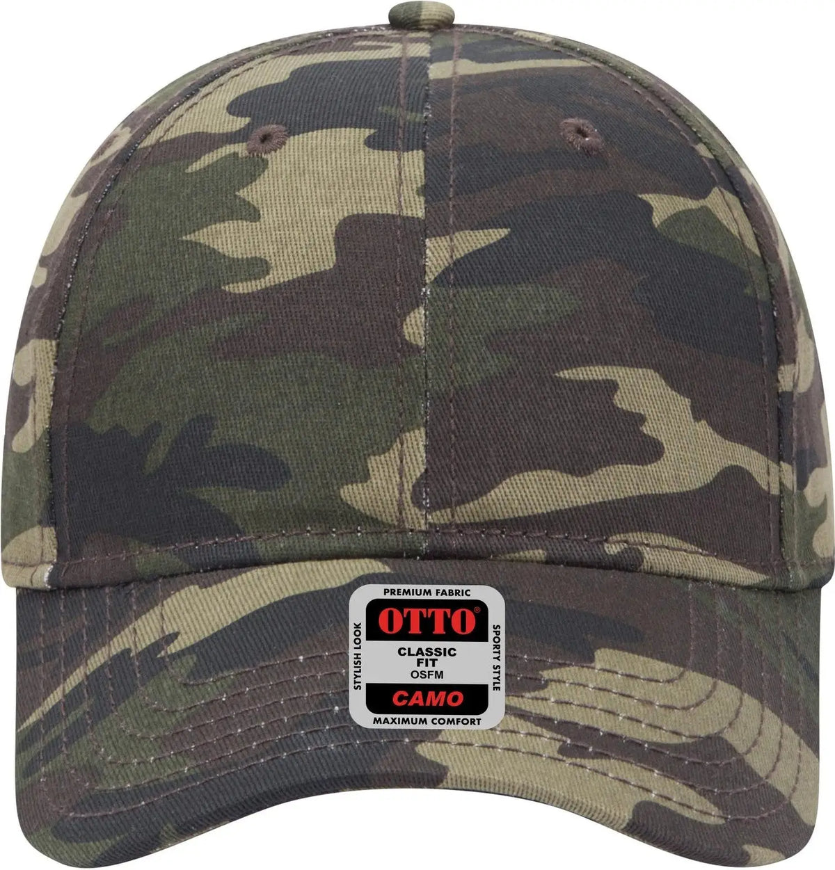 Otto 78-353 Camouflage 6 Panel Low Profile Baseball Cap - Camo 008 - 1/2’’ - 7 5/8’’
