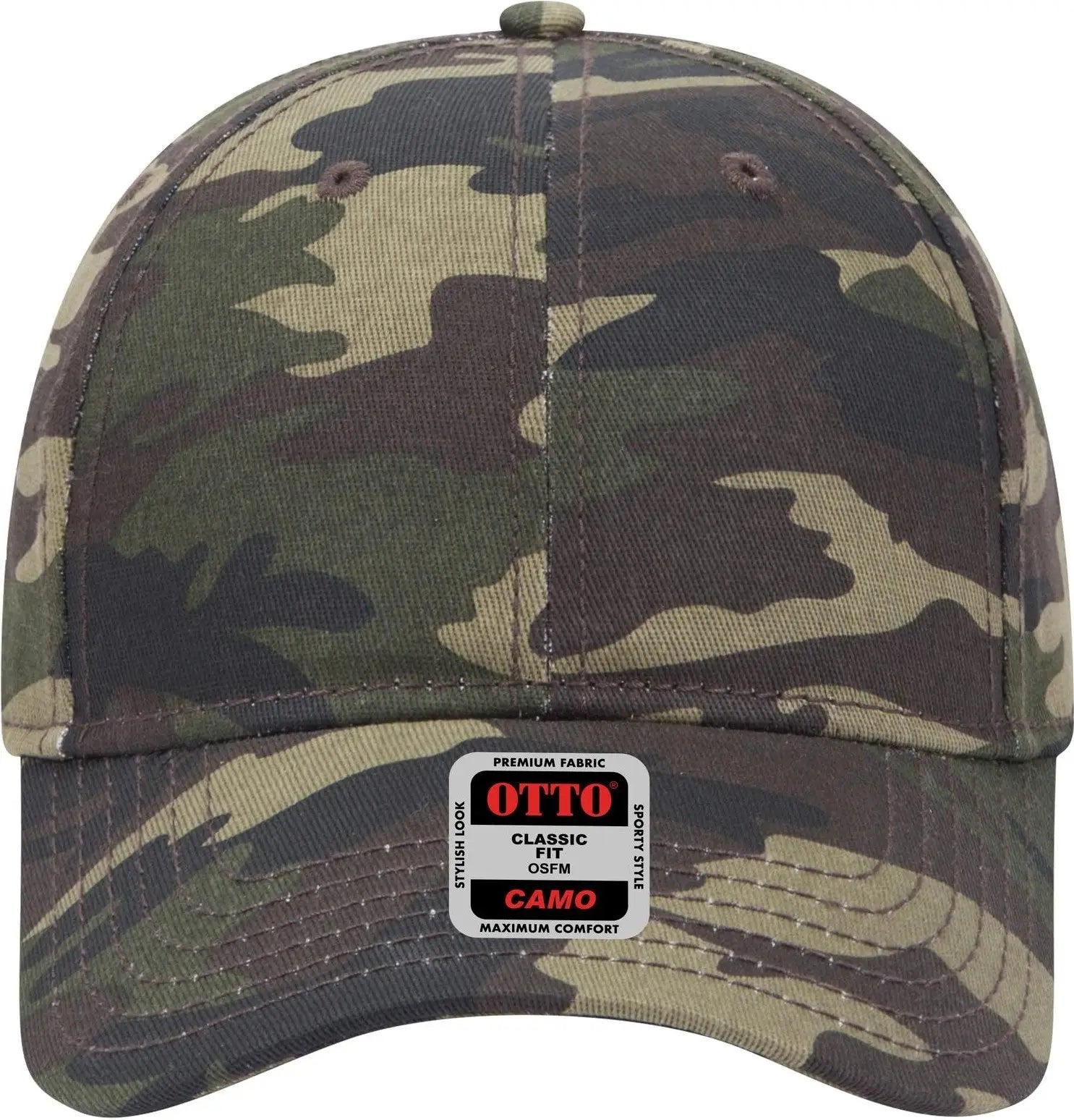 Otto 78-353 Camouflage 6 Panel Low Profile Baseball Cap - Camo 008 - 1/2’’ - 7 5/8’’