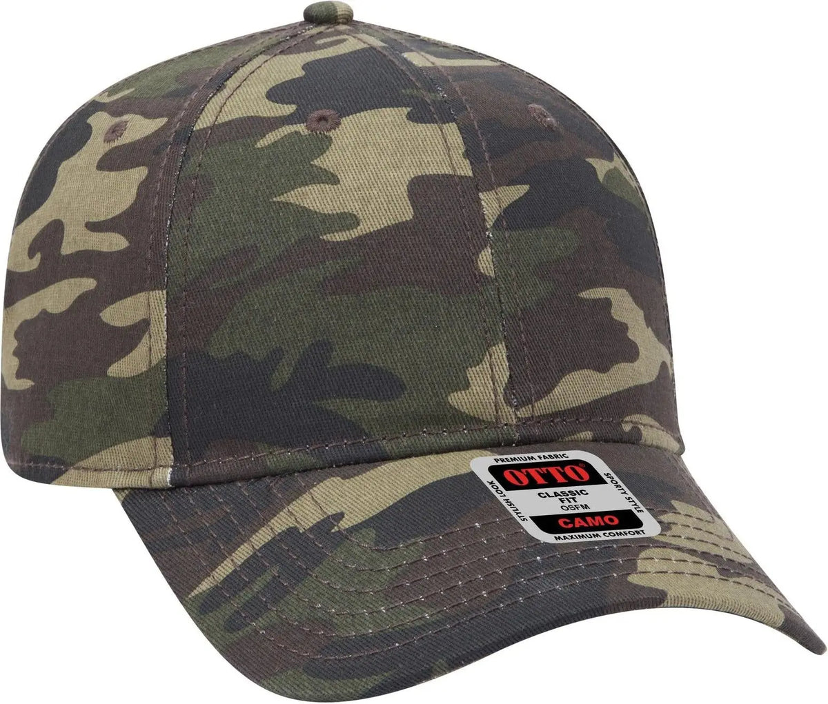 Otto 78-353 Camouflage 6 Panel Low Profile Baseball Cap - Camo 008 - 1/2’’ - 7 5/8’’