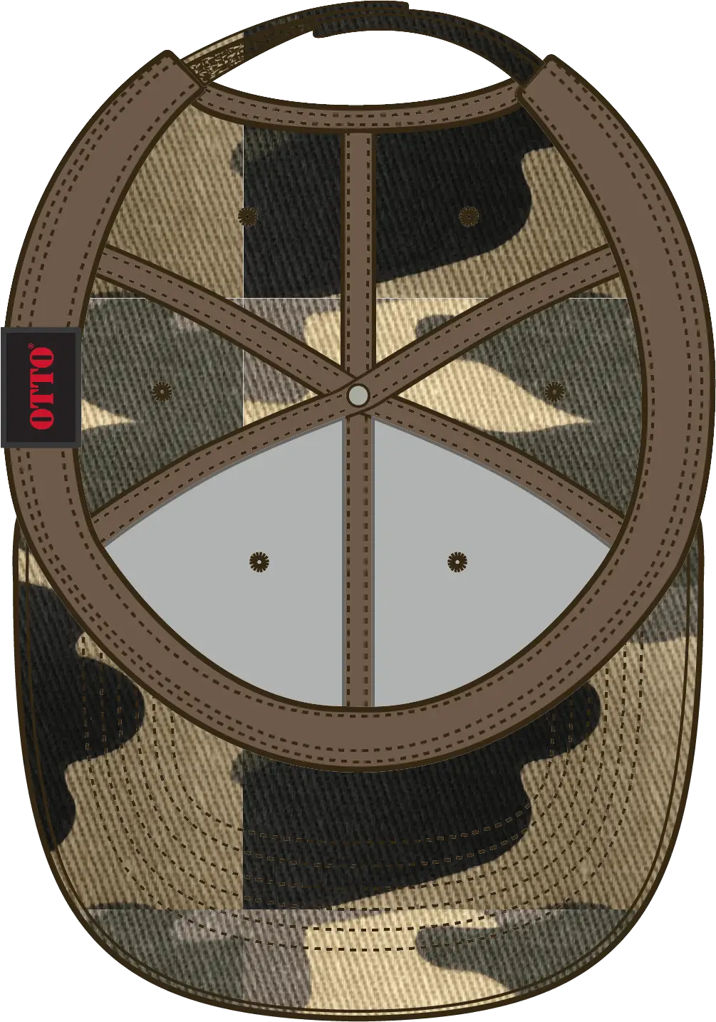 Otto 78-353 Camouflage 6 Panel Low Profile Baseball Cap - Camo 010 - 1/2’’ - 7 5/8’’
