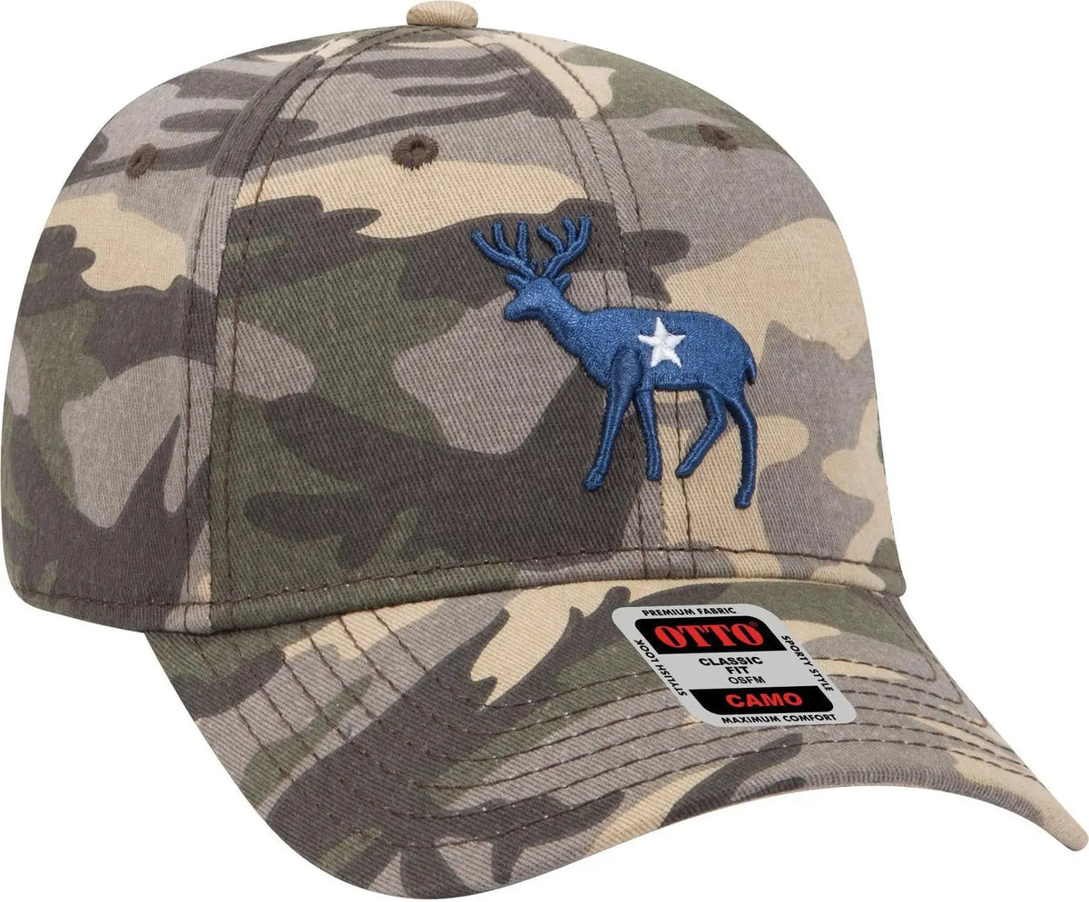 Otto 78-353 Camouflage 6 Panel Low Profile Baseball Cap - Camo 010 - 1/2’’ - 7 5/8’’