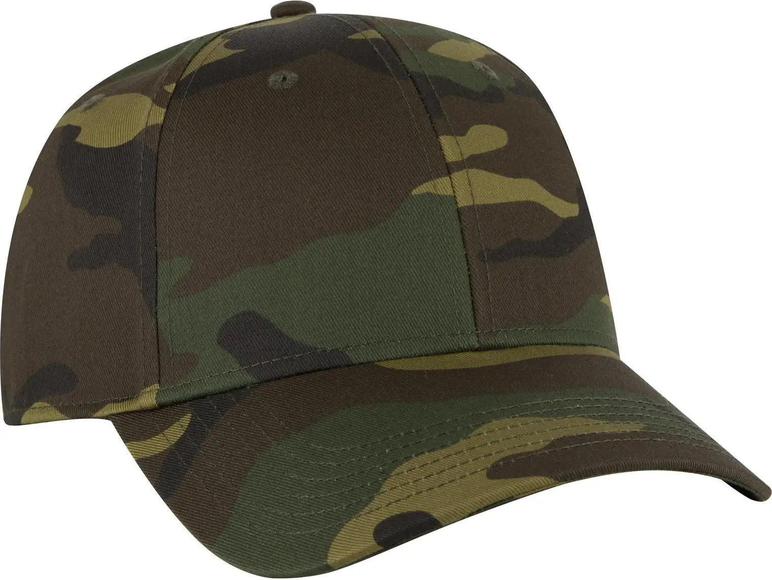 Otto 78-353 Camouflage 6 Panel Low Profile Baseball Cap - Dk.grn/brn - 1/2’’ - 7 5/8’’
