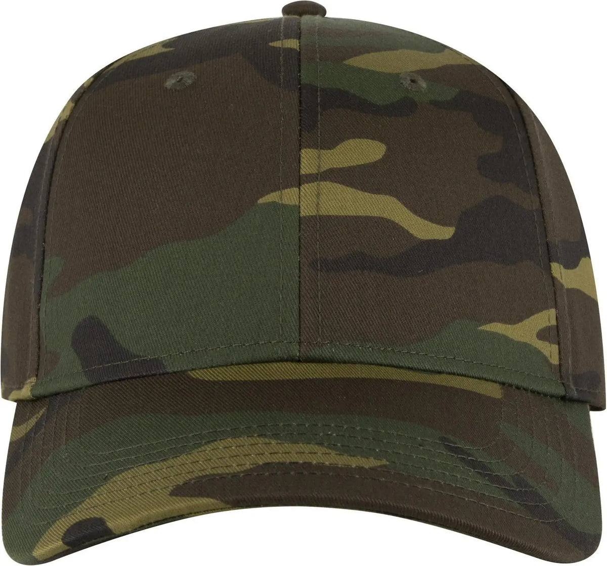 Otto 78-353 Camouflage 6 Panel Low Profile Baseball Cap - Dk.grn/brn - 1/2’’ - 7 5/8’’