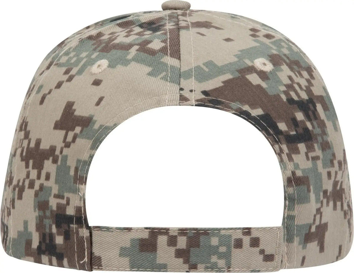 Otto 78-353 Camouflage 6 Panel Low Profile Baseball Cap - Kha/brn/blk - 1/2’’ - 7 5/8’’