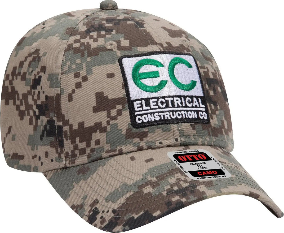 Otto 78-353 Camouflage 6 Panel Low Profile Baseball Cap - Kha/brn/blk - 1/2’’ - 7 5/8’’