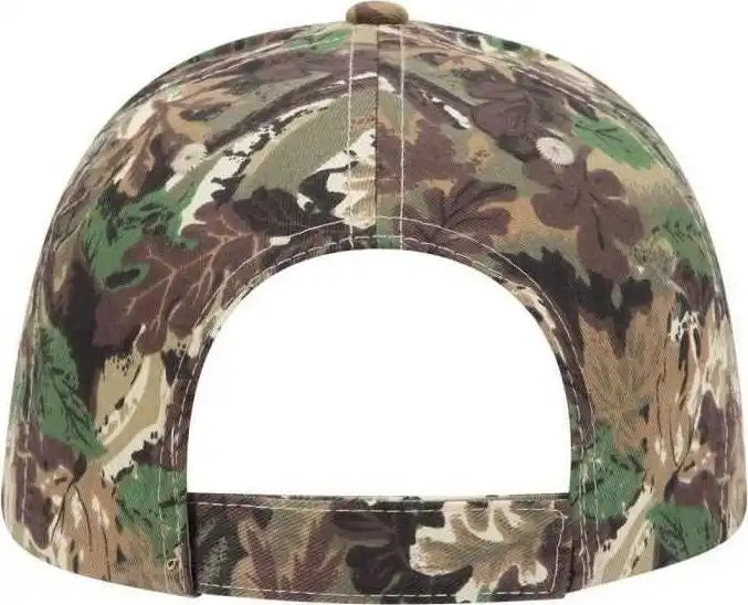 Otto 78-353 Camouflage 6 Panel Low Profile Baseball Cap - Light Loden Brown Kelly - Olive / one Size Fits Most