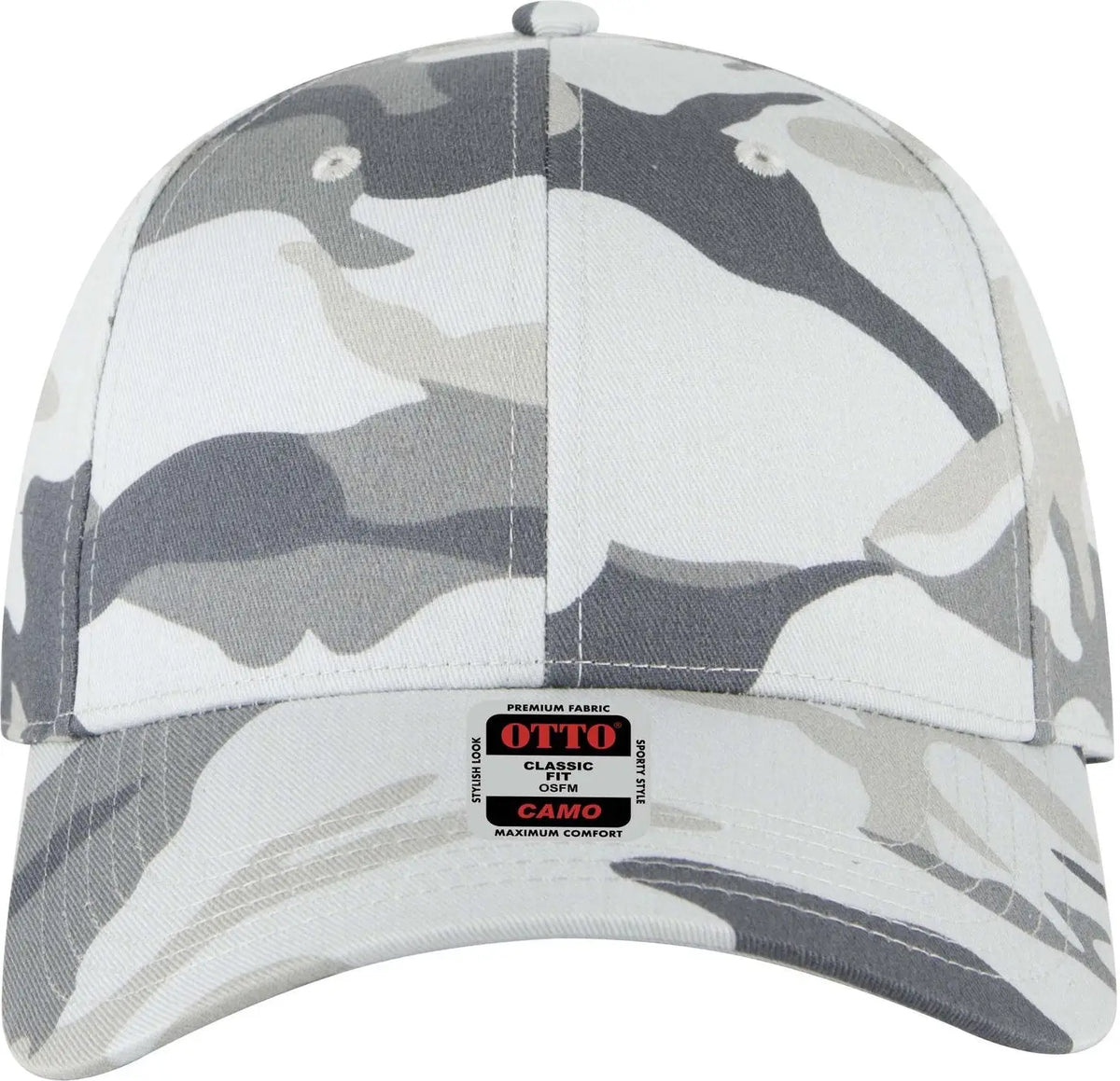 Otto 78-353 Camouflage 6 Panel Low Profile Baseball Cap - St Gry/gry - 1/2’’ - 7 5/8’’