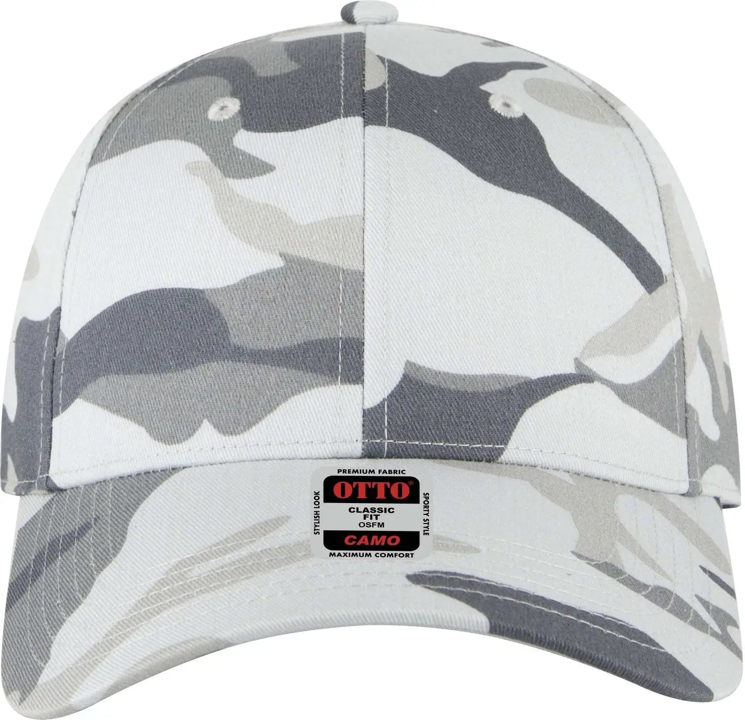 Otto 78-353 Camouflage 6 Panel Low Profile Baseball Cap - St Gry/gry - 1/2’’ - 7 5/8’’