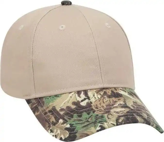 Otto 78-754 Camouflage 6 Panel Low Profile Baseball Cap - Light Loden Brown Kelly Khaki - Olive / one Size Fits Most