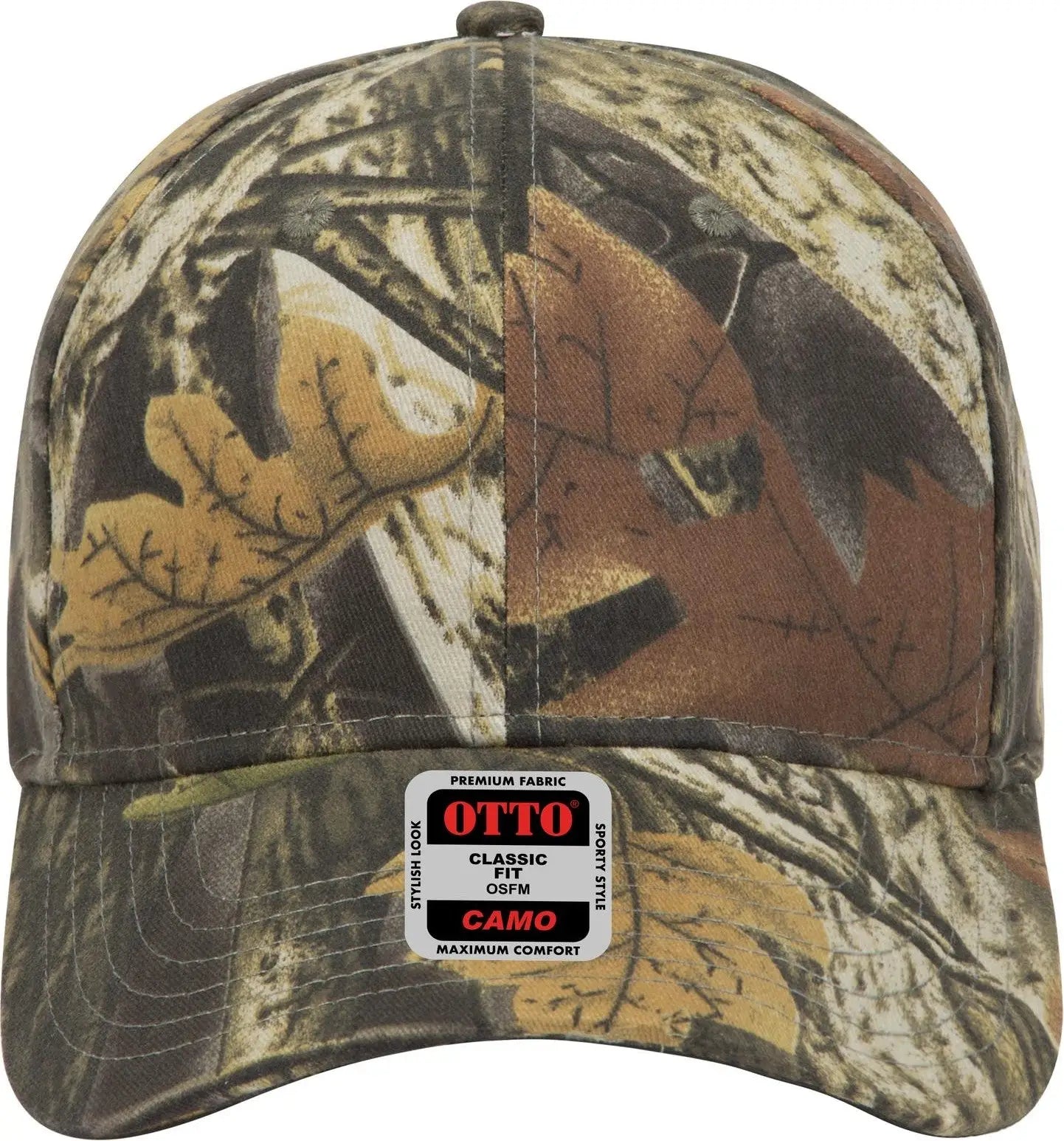 Otto 78-835 Camouflage 6 Panel Low Profile Baseball Cap - Blk/dk.kha/ch.gry - 1/2’’ - 7 5/8’’