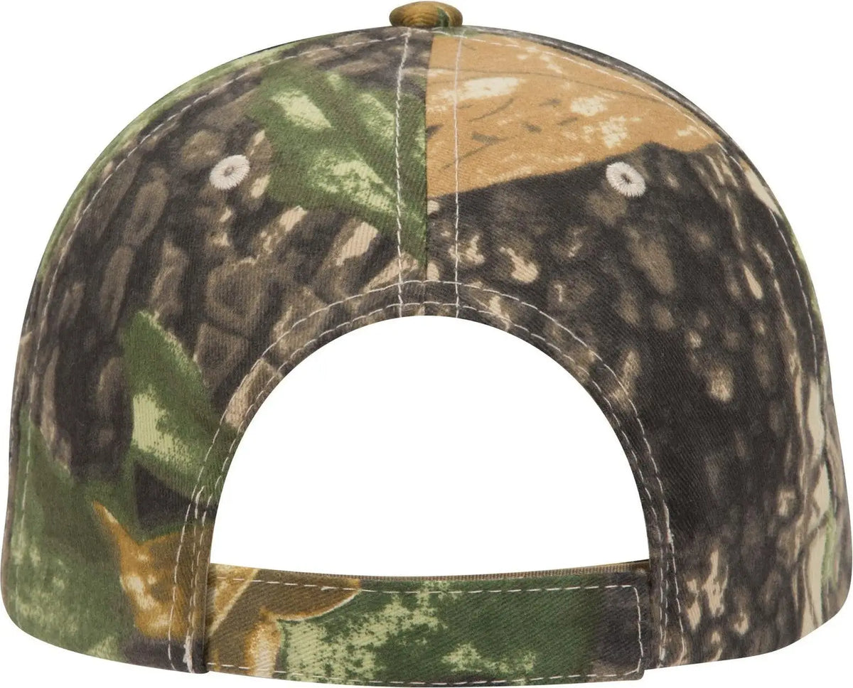 Otto 78-835 Camouflage 6 Panel Low Profile Baseball Cap - Kha/blk/dk.grn - 1/2’’ - 7 5/8’’