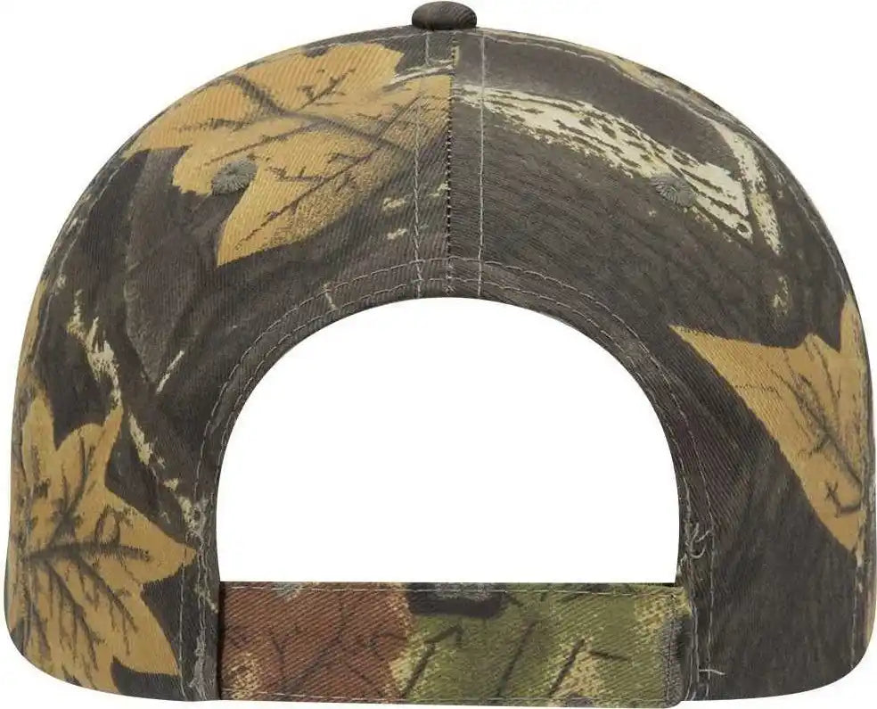 Otto 78-846 Camouflage 6 Panel Low Profile Baseball Cap - Black Dark Khanki Charcoal - Khaki / one Size Fits Most