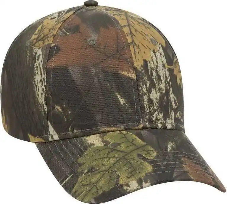 Otto 78-846 Camouflage 6 Panel Low Profile Baseball Cap - Black Dark Khanki Charcoal - Khaki / one Size Fits Most