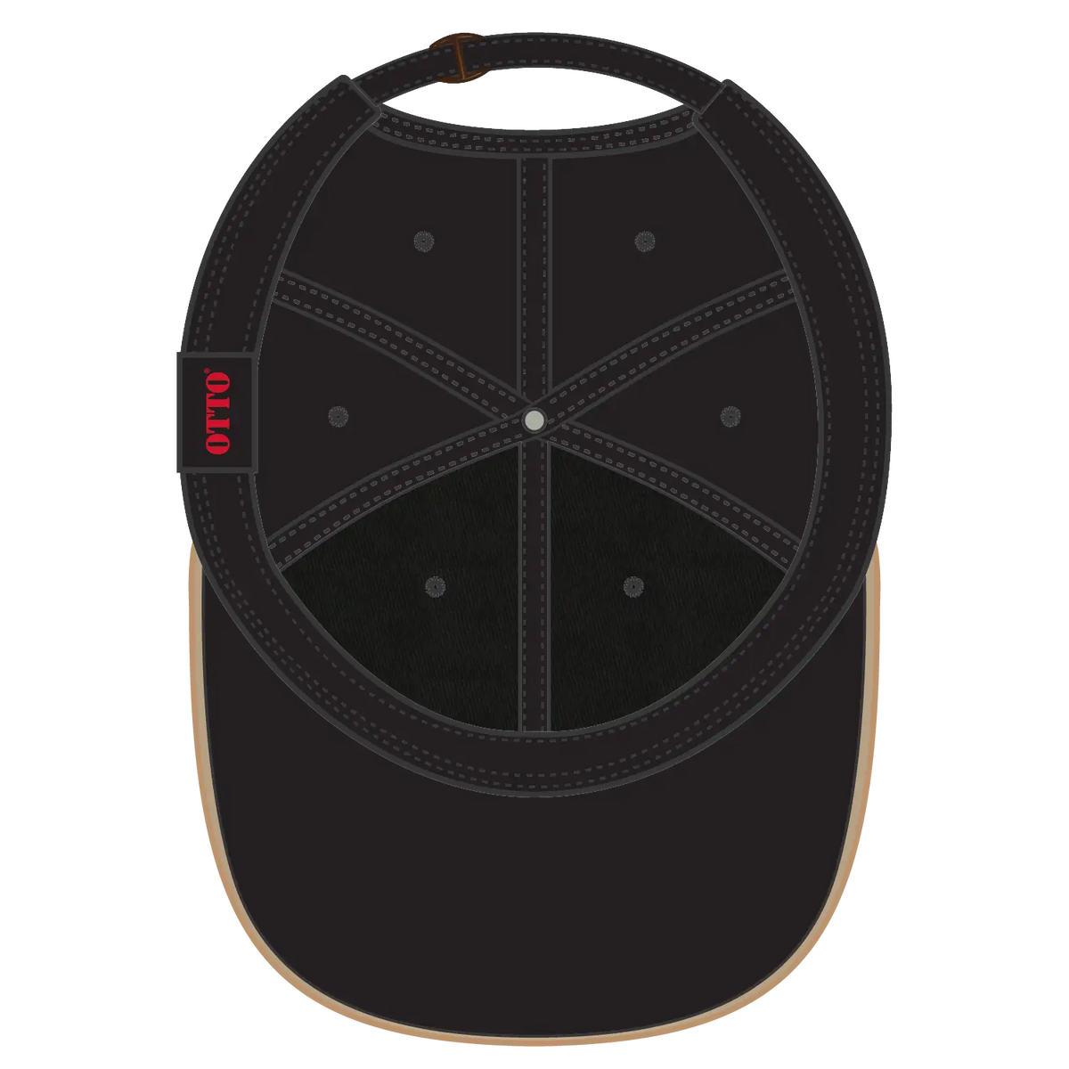 Otto 80-1180 6 Panel Low Profile U.s. Flag Cap - Black - 7 3/8’’ - 5/8’’