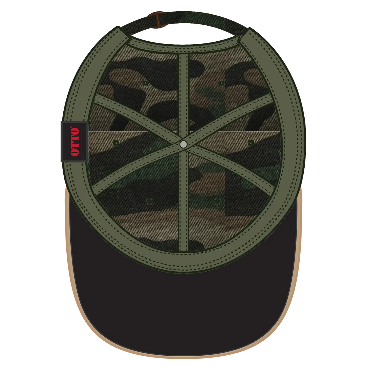 Otto 80-1180 6 Panel Low Profile Usa Flag Cap - Camo 004 - 7 3/8’’ - 5/8’’