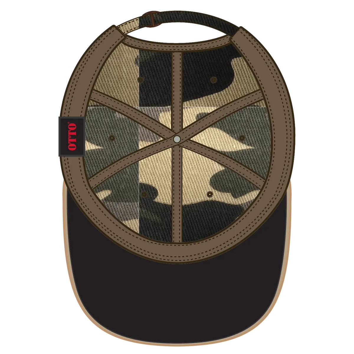 Otto 80-1180 6 Panel Low Profile Usa Flag Cap - Camo 010 - 7 3/8’’ - 5/8’’