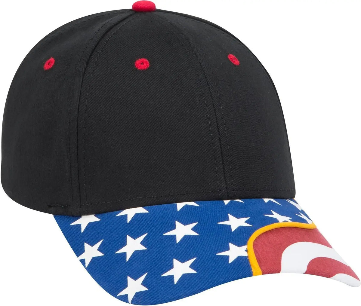 Otto 80-1327 6 Panel Low Profile Baseball Cap - Black - 1/2’’ - 7 5/8’’