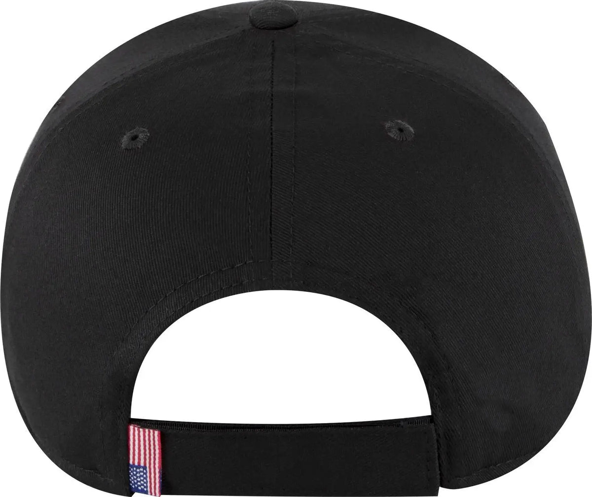 Otto 80-1327 6 Panel Low Profile Baseball Cap - Black - 1/2’’ - 7 5/8’’