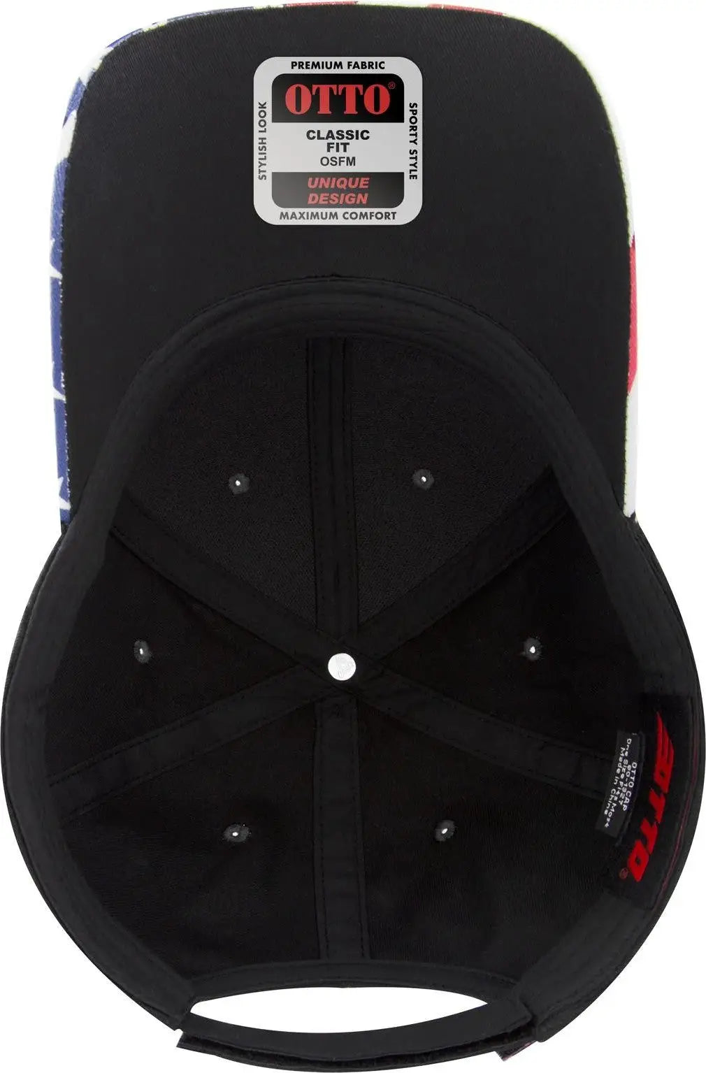 Otto 80-1327 6 Panel Low Profile Baseball Cap - Black - 1/2’’ - 7 5/8’’