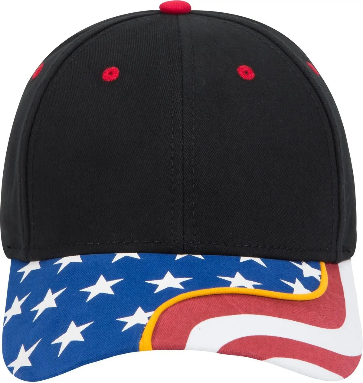 Otto 80-1327 6 Panel Low Profile Baseball Cap - Black - 1/2’’ - 7 5/8’’