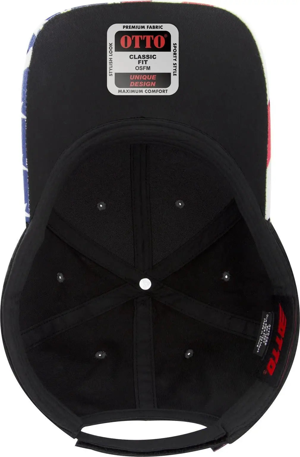 Otto 80-1327 6 Panel Low Profile Baseball Cap - Black - 1/2’’ - 7 5/8’’