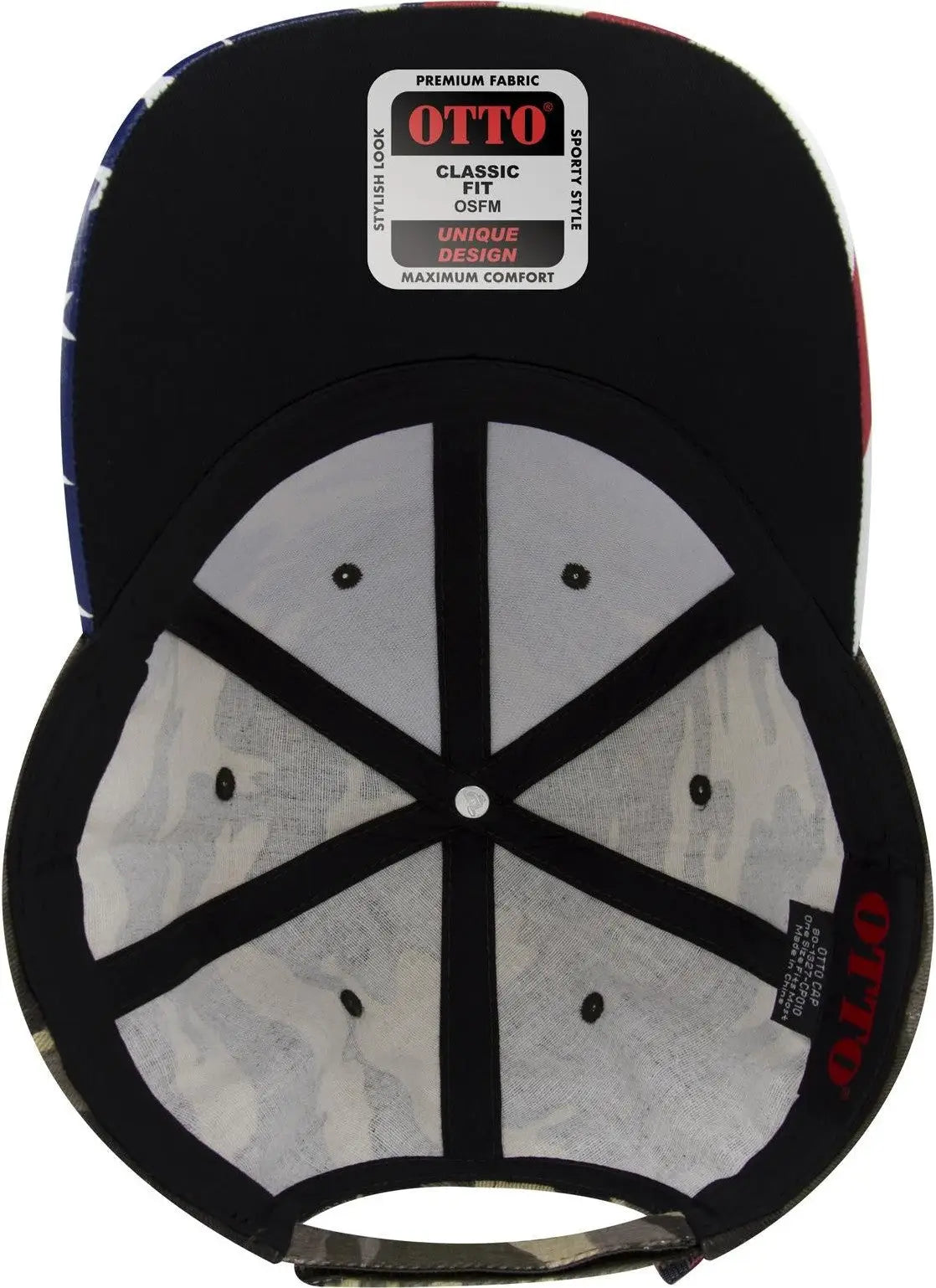 Otto 80-1327 6 Panel Low Profile Baseball Cap - Camo 010 - 1/2’’ - 7 5/8’’