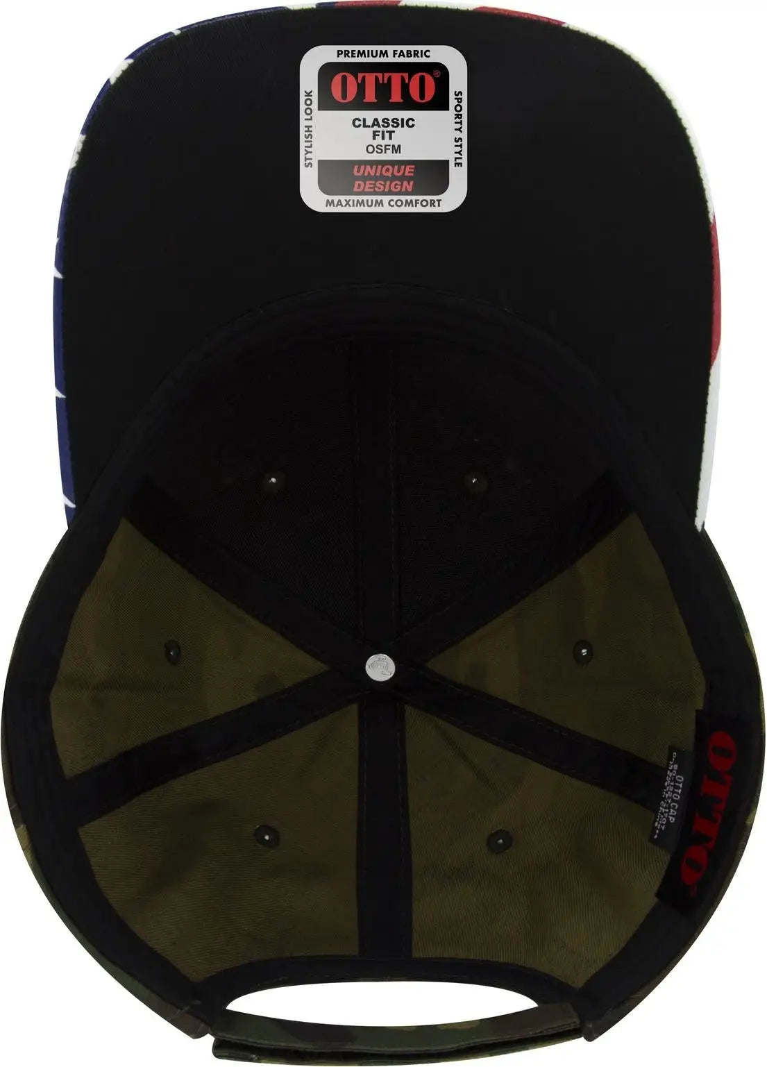 Otto 80-1327 6 Panel Low Profile Baseball Cap - Dk.grn/brn - 1/2’’ - 7 5/8’’