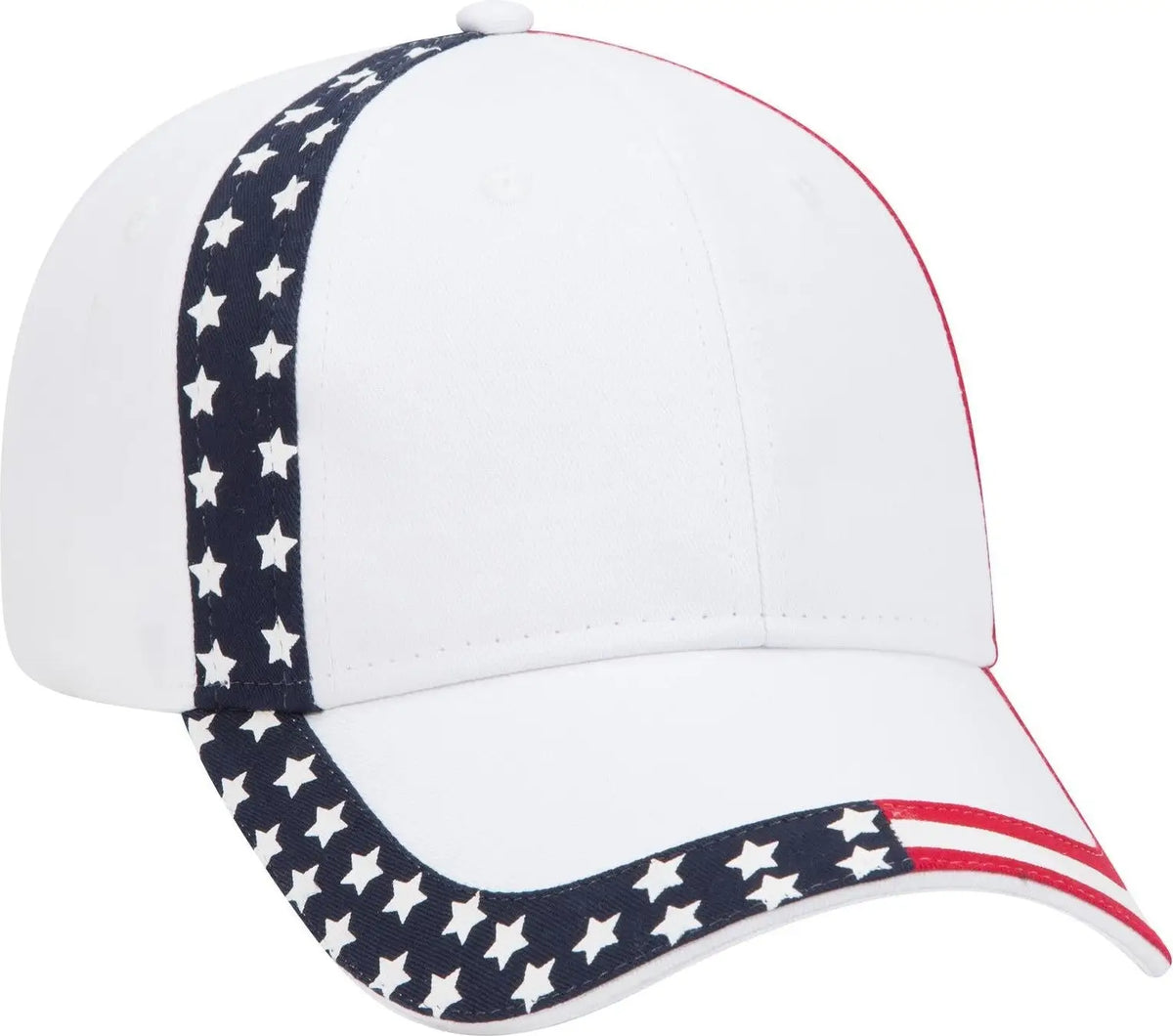 Otto 80-1327 6 Panel Low Profile Baseball Cap - White - 1/2’’ - 7 5/8’’