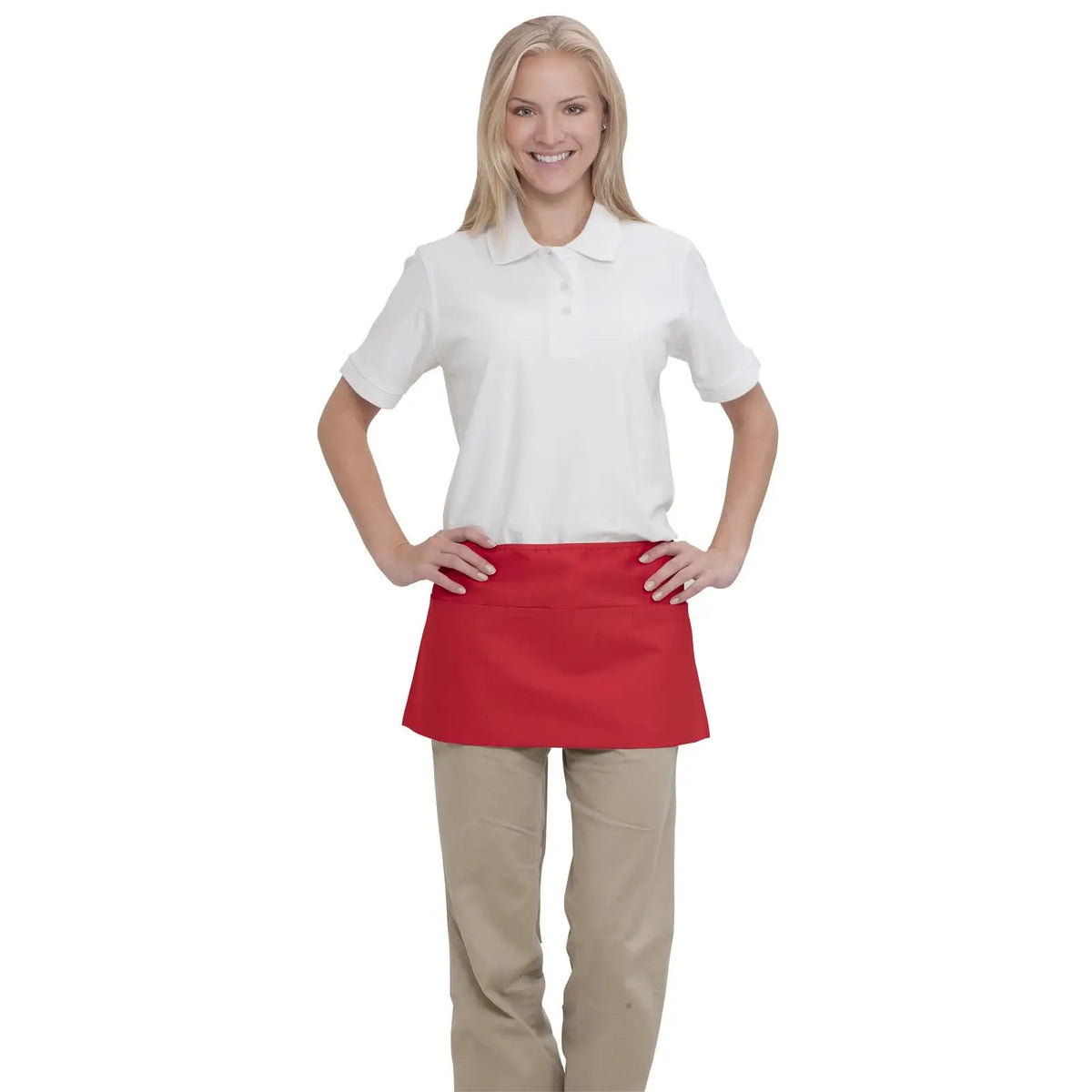 Otto 801-401 3 Pocket Waist Apron - Red - Osfm