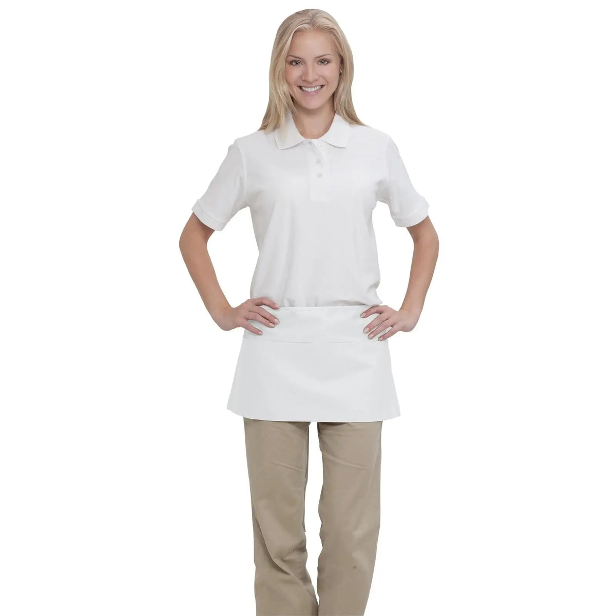 Otto 801-401 3 Pocket Waist Apron - White - Osfm