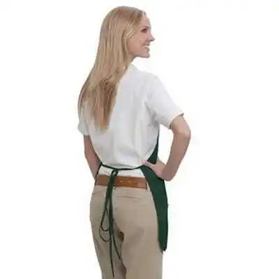 Otto 802-401 7.5 Oz. Two Pocket Medium Bib Cotton Twill Aprons - Dark Green - Forest / one Size Fits Most