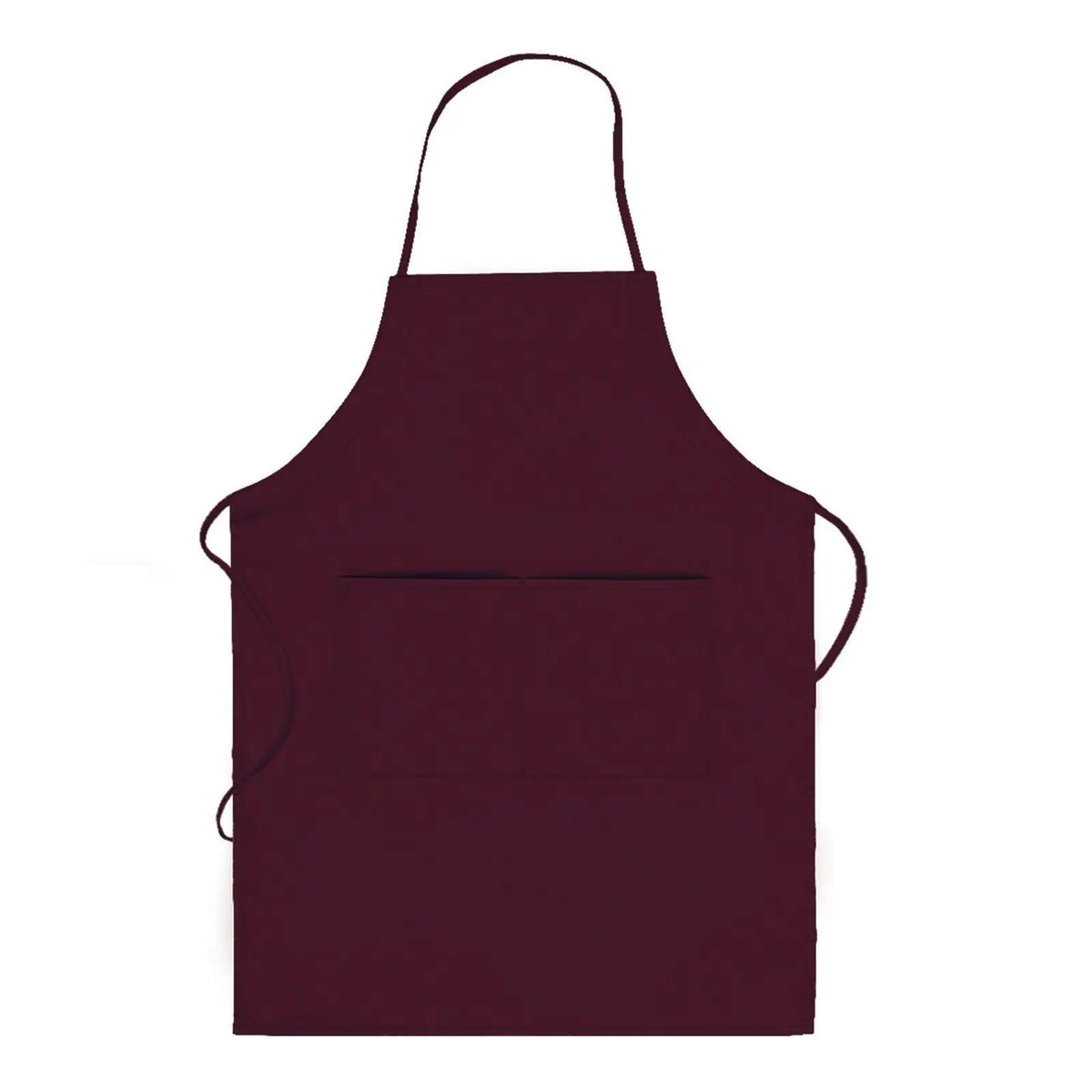 Otto 803-401 2 Pocket Full Length Adjustable Bib Apron - Maroon
