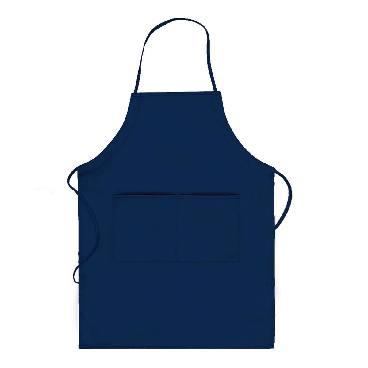 Otto 803-401 2 Pocket Full Length Adjustable Bib Apron - Navy - Osfm
