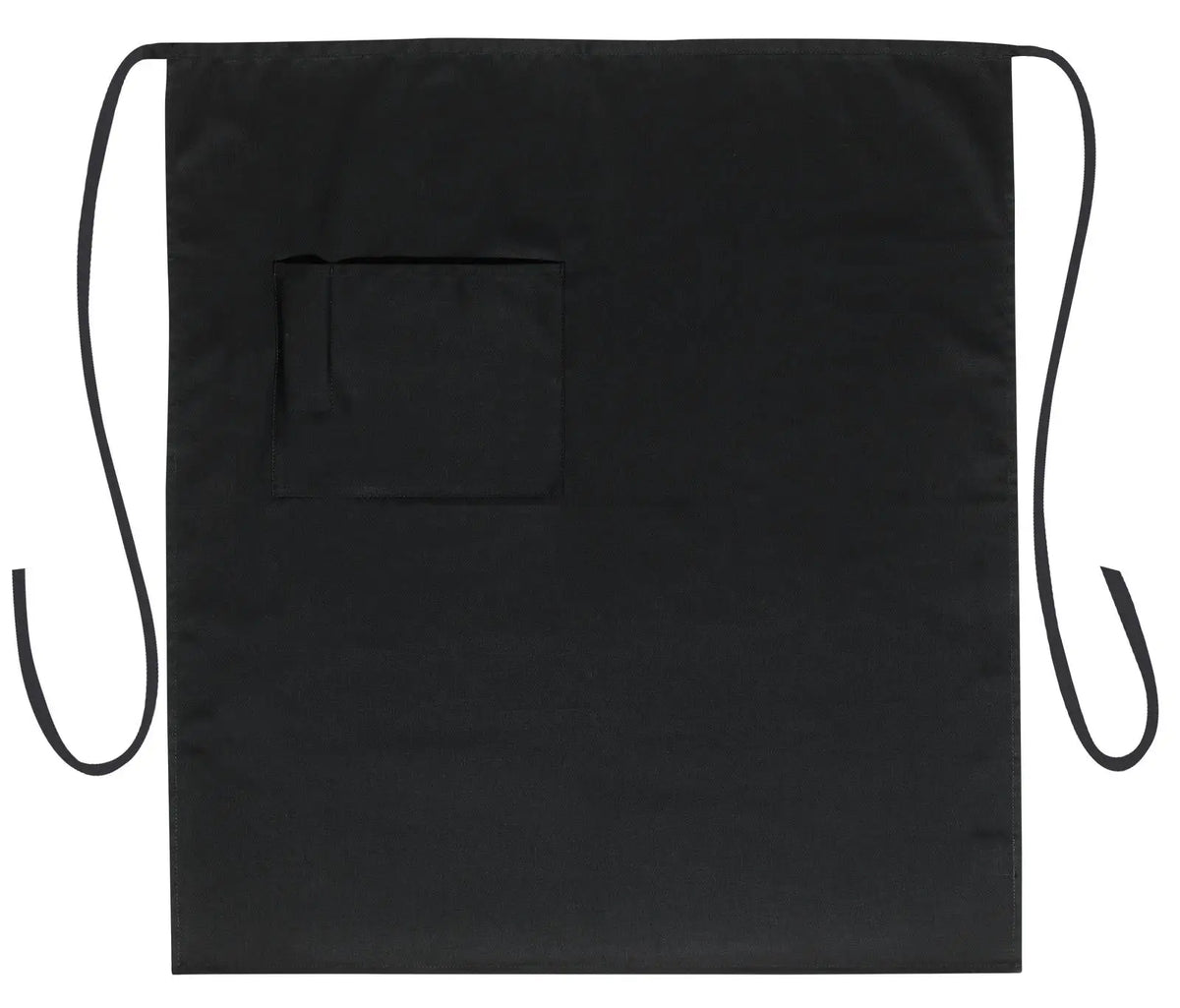 Otto 804-401 1 Pocket Full Length Bistro Apron - Black - Osfm