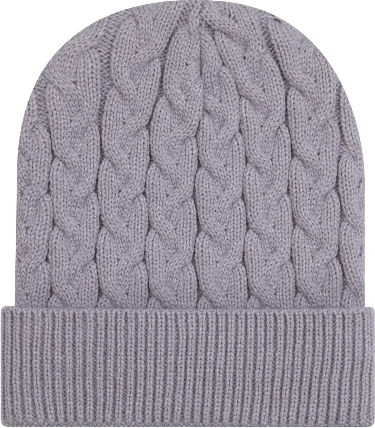Otto 82-1 12’’ Cable Knit Beanie W/ Rib Cuff - Gray - 6 1/2’’ - 7 5/8’’