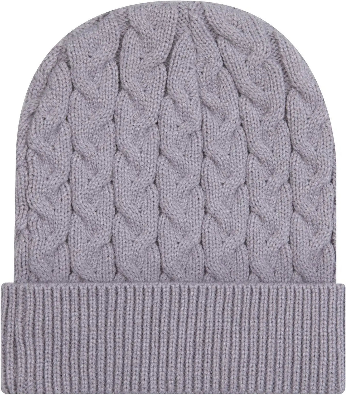 Otto 82-1 12’’ Cable Knit Beanie W/ Rib Cuff - Gray - 6 1/2’’ - 7 5/8’’