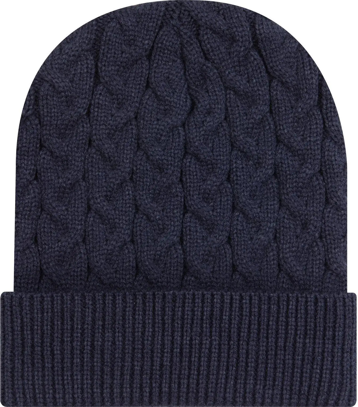 Otto 82-1 12’’ Cable Knit Beanie W/ Rib Cuff - Navy - 6 1/2’’ - 7 5/8’’