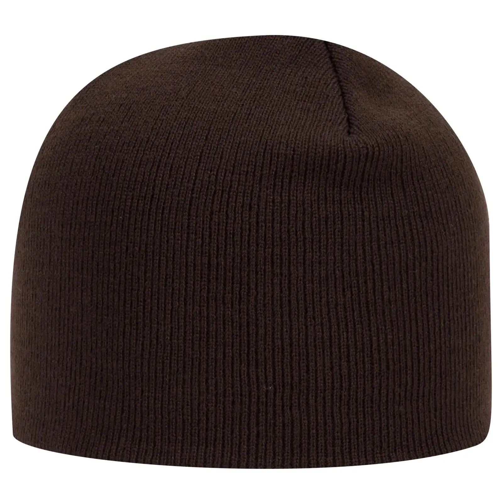Otto 82-1010 8’’ Classic Knit Beanie - Dk. Brown - 7 3/8’’ - 5/8’’