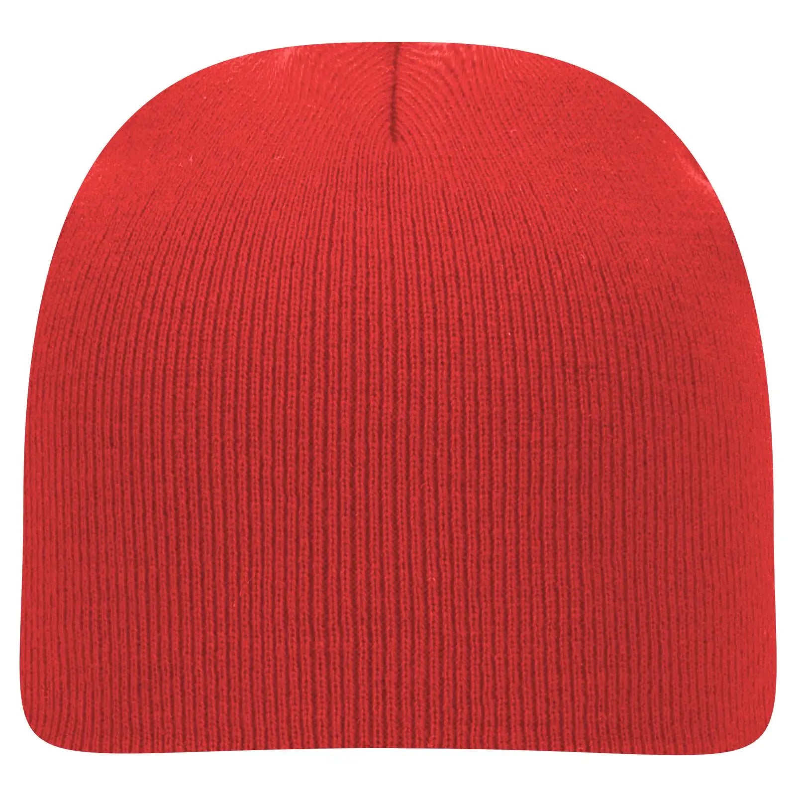 Otto 82-1010 8’’ Classic Knit Beanie - Red - 7 3/8’’ - 5/8’’