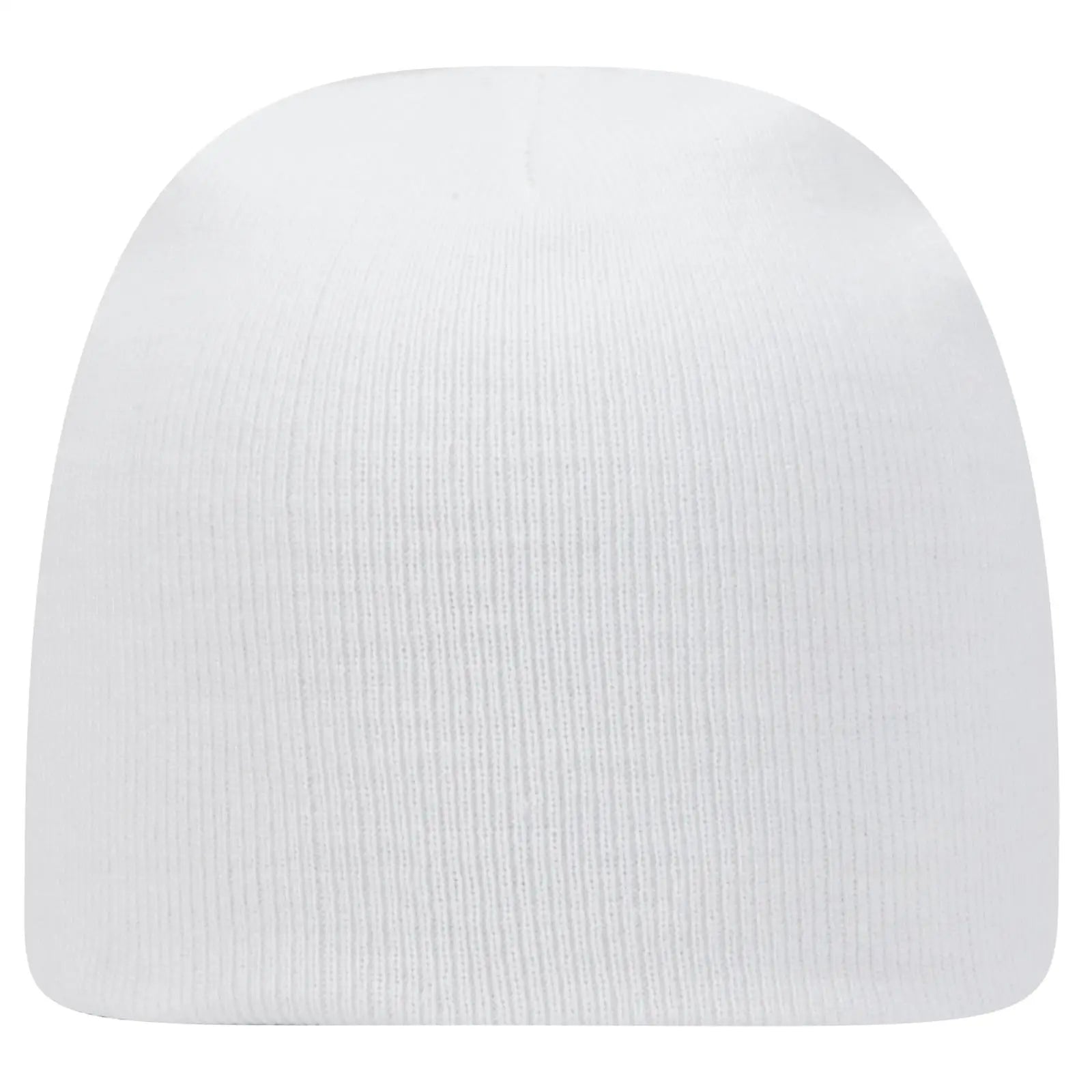 Otto 82-1010 8’’ Classic Knit Beanie - White - 7 3/8’’ - 5/8’’