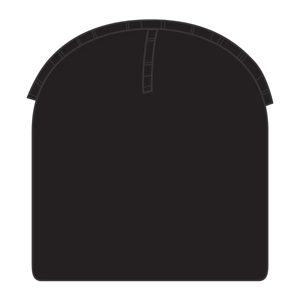 Otto 82-1068 8’’ Waffle Rib Knit Beanie - Black - 7 3/8’’ - 5/8’’